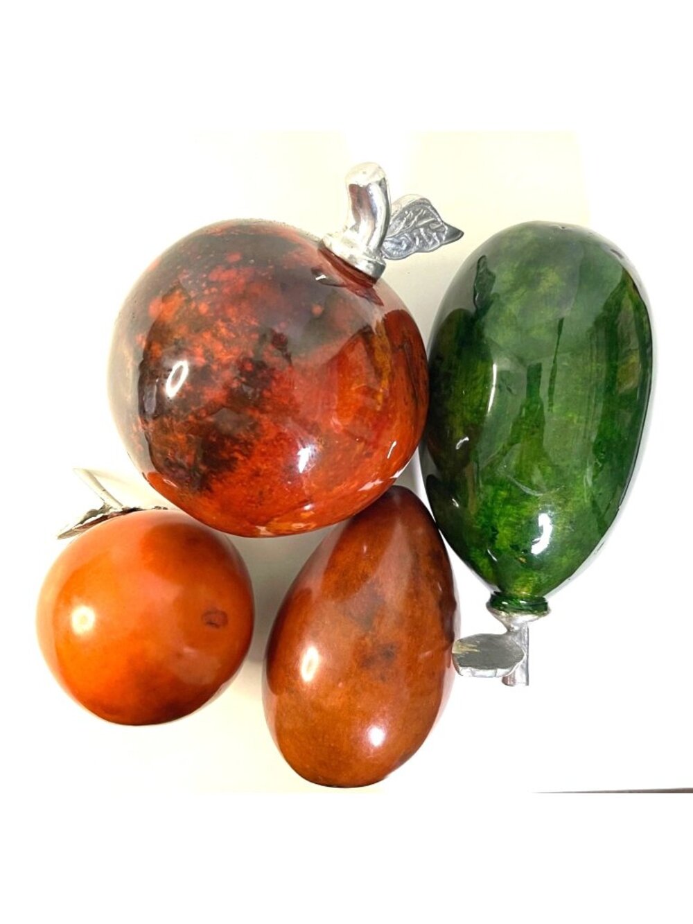 Artificial Faux Fruit 4 Large Pieces Plastic Glossy Finish